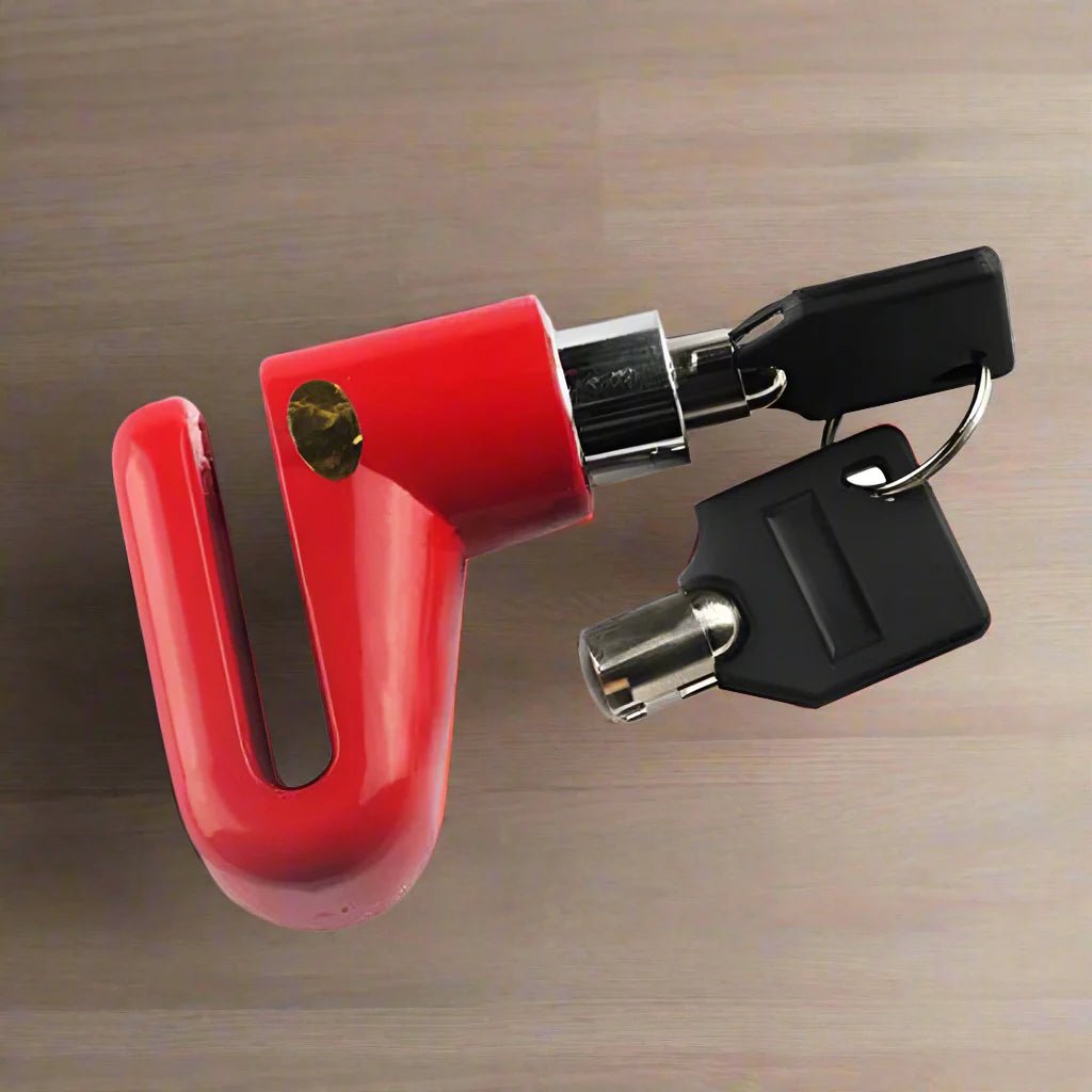 Antivol Pour Moto - MotorcycleAntiTheftLock™ - Rouge - Velo Sympa qc