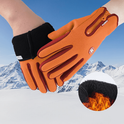 Gant Thermique - WinterCyclingGloves™ - Orange - Velo Sympa qc