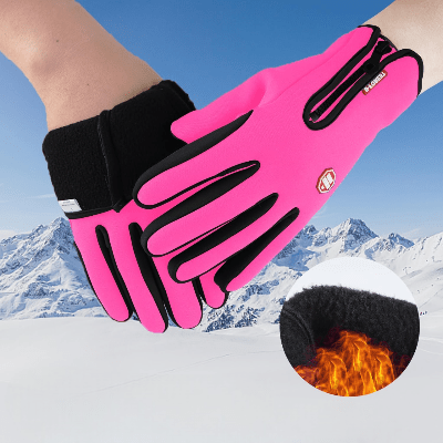 Gant Thermique - WinterCyclingGloves™ - Rose - Velo Sympa qc