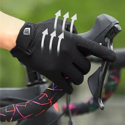 Gants Vélo - Anti - SlipCyclingGloves™ - Noir - Velo Sympa qc