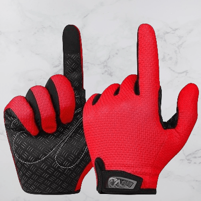Gants Vélo - Anti - SlipCyclingGloves™ - Rouge - Velo Sympa qc